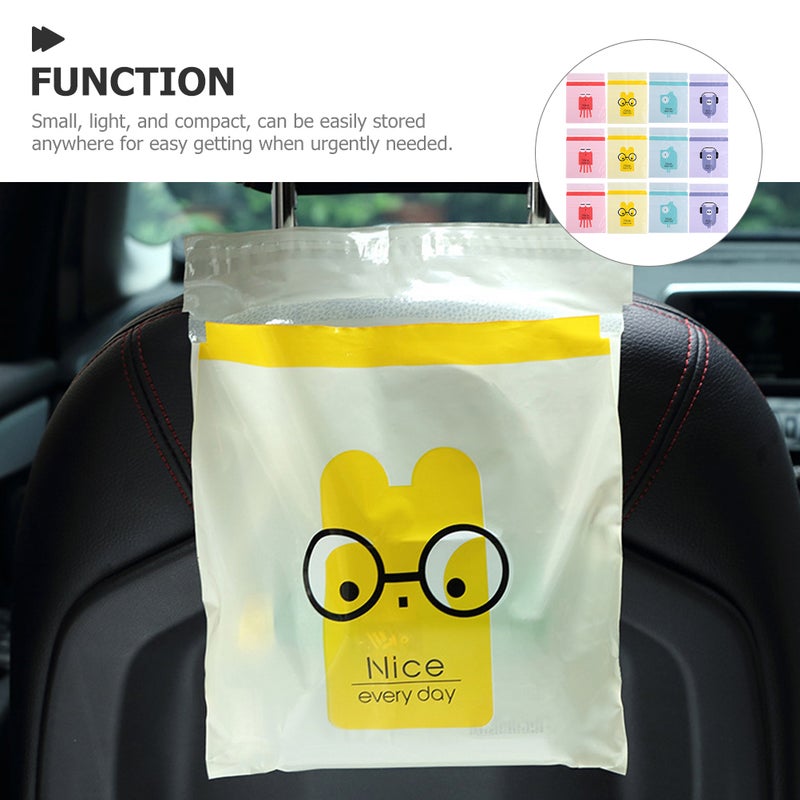 60Pcs Travel Garbage Bags Self-adhesive Throw Up Bags Garbage Storage Bags Waste Bags for Car - Image 2