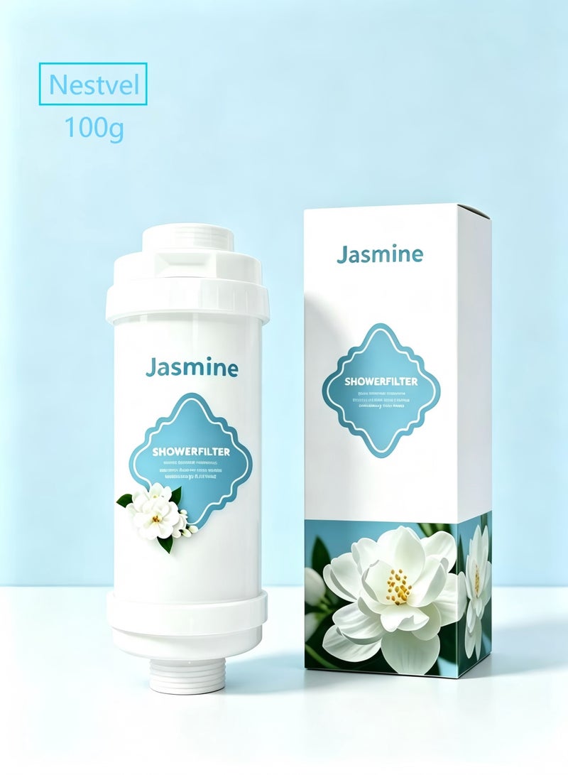 Nestvel Vitamin Scented Beads shower Fliter, Anti Hair Loss, Prevents Dry Skin, Chlorine Removal, Rust Removal, Relaxing Aromatherapy, Non-Toxic (Jasmine scent),100g - Image 1