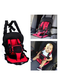 Generic Car seat for children and babies  3 stages and 4 belts for the safety and security of children I adjustable in different positions red color from Rana store  - Image 1