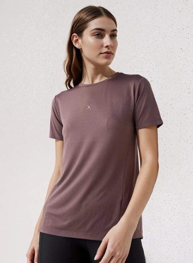 Textured Crew Neck T-shirt