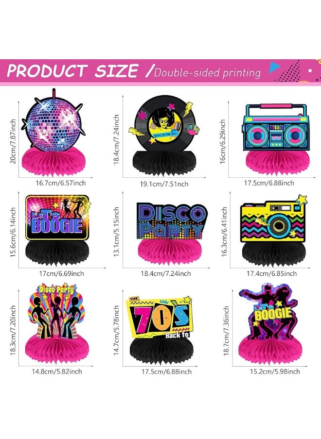70s Party Decorations Back to 70s Honeycomb Centerpieces Party Decorations 70s Disco Party Favors Throwback 70's Boogie Party Centerpieces Table Toppers Decors for 70s Nostalgic Party Supplies