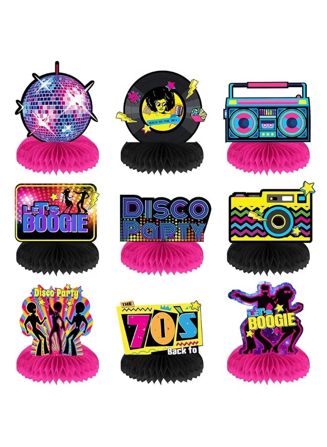 70s Party Decorations Back to 70s Honeycomb Centerpieces Party Decorations 70s Disco Party Favors Throwback 70's Boogie Party Centerpieces Table Toppers Decors for 70s Nostalgic Party Supplies