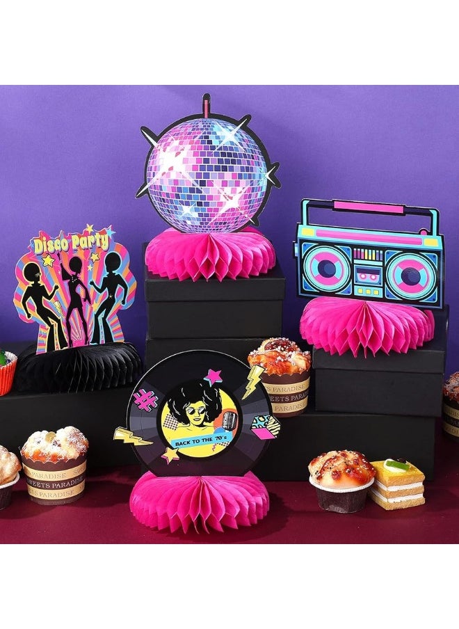 70s Party Decorations Back to 70s Honeycomb Centerpieces Party Decorations 70s Disco Party Favors Throwback 70's Boogie Party Centerpieces Table Toppers Decors for 70s Nostalgic Party Supplies