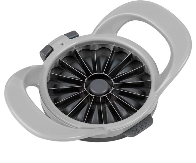 PREPWORKS BY PROGRESSIVE DISHWASHER SAFE 16SLICE THIN APPLE SLICER AND CORER WITH ATTACHED SAFETY COVER GREY