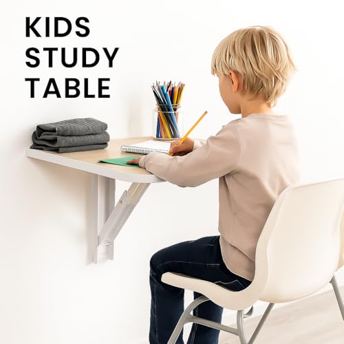 Heartily® 15.3 * 15.3 Inch Wall Mounted Folding Table | Compact Multipurpose Foldable Table with Strong Metal Bracket | 17 mm Thick | Study, Kitchen, Bedside, Utility Use (15.3 * 15.3 inches) - Image 3