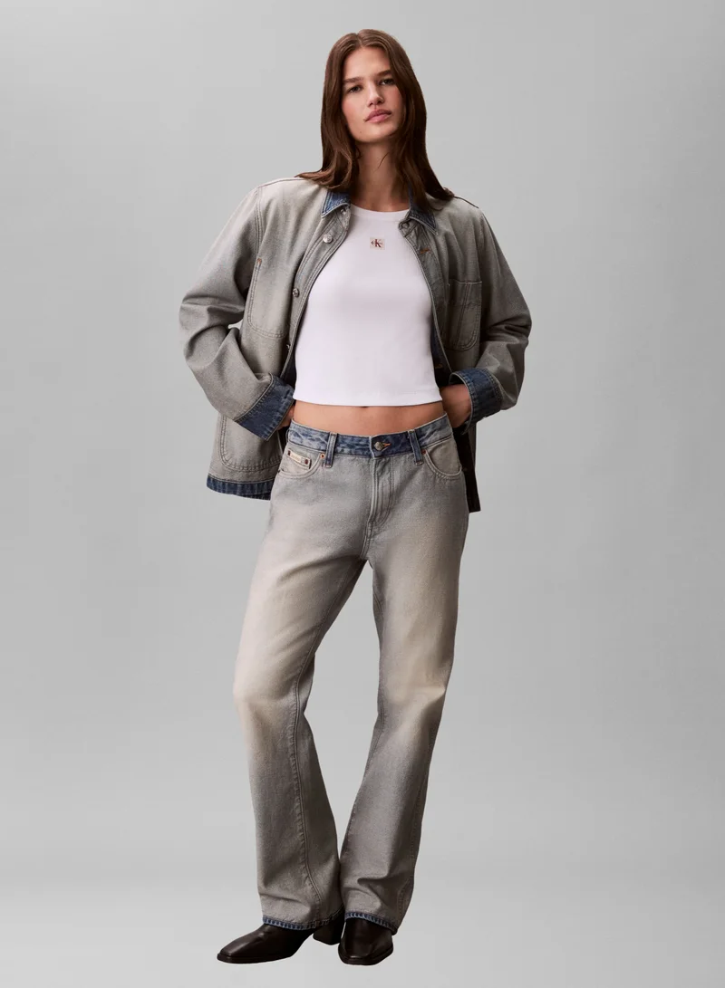 Calvin Klein Jeans Brilliant White Woven Label Baby T-Shirt for Women | Best Price UAE