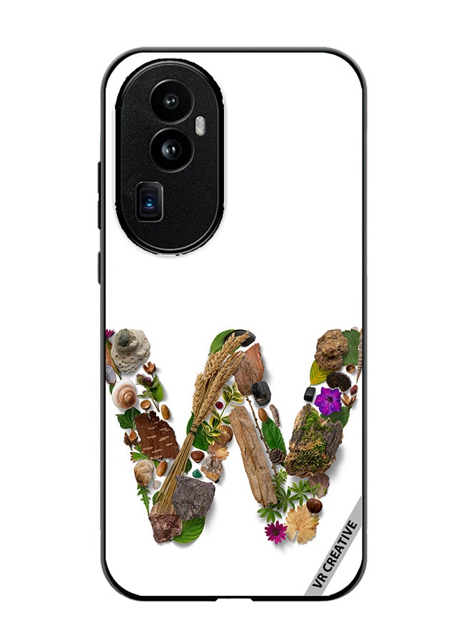 VR CREATIVE Protective Case Cover For Oppo Reno 10 Pro Plus Alphabet W Design Multicolour - Image 1