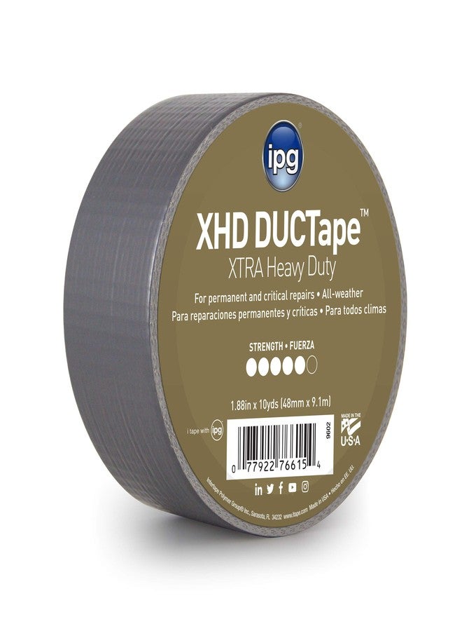 اي بس سي شريط لاصق IPG XHD DUCTape، شريط لاصق شديد التحمل، 1.88 بوصة × 10 ياردة، فضي (لفة واحدة) - Image 1