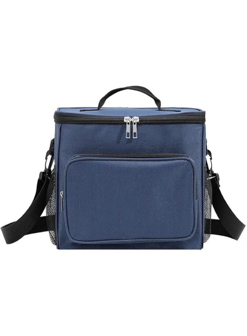 YelaJoy 12L Premium Lunch Boxes – Stylish Insulated Lunch Bags for Adults, Men & Women – 9.85x7.09x10.63inch High Capacity Lunch Cooler Bag for Work，Classic Blue - Image 1