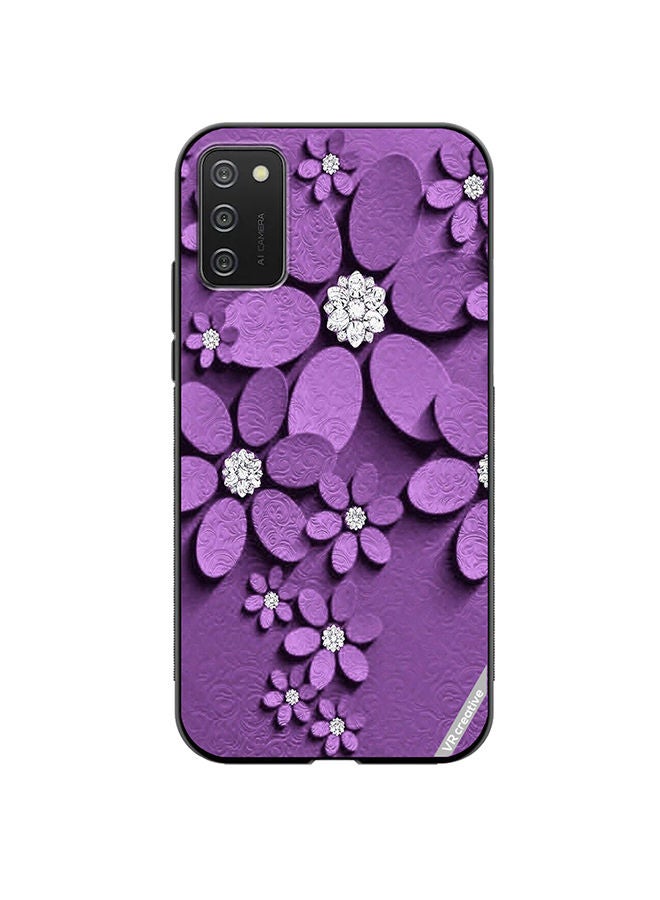 VR CREATIVE Protective Case Cover For Samsung Galaxy A03s Flower Design Multicolour - Image 1