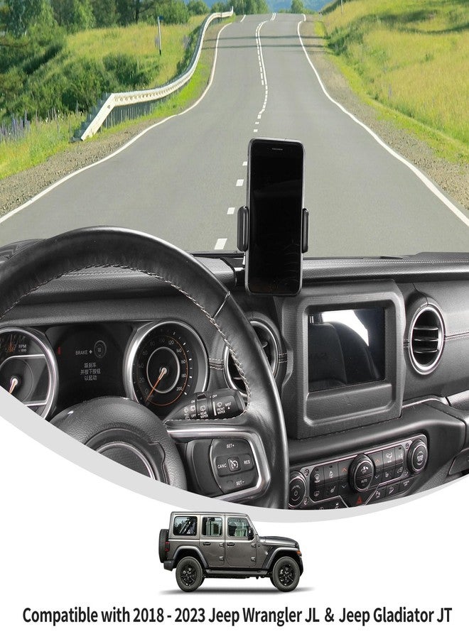 Linskip Phone Holder Compatible with Jeep Wrangler JL JLU＆ Jeep Gladiator JT 2018-2023, Phone Mount Accessories for Jeep Wrangler JL & Gladiator JT - Image 3