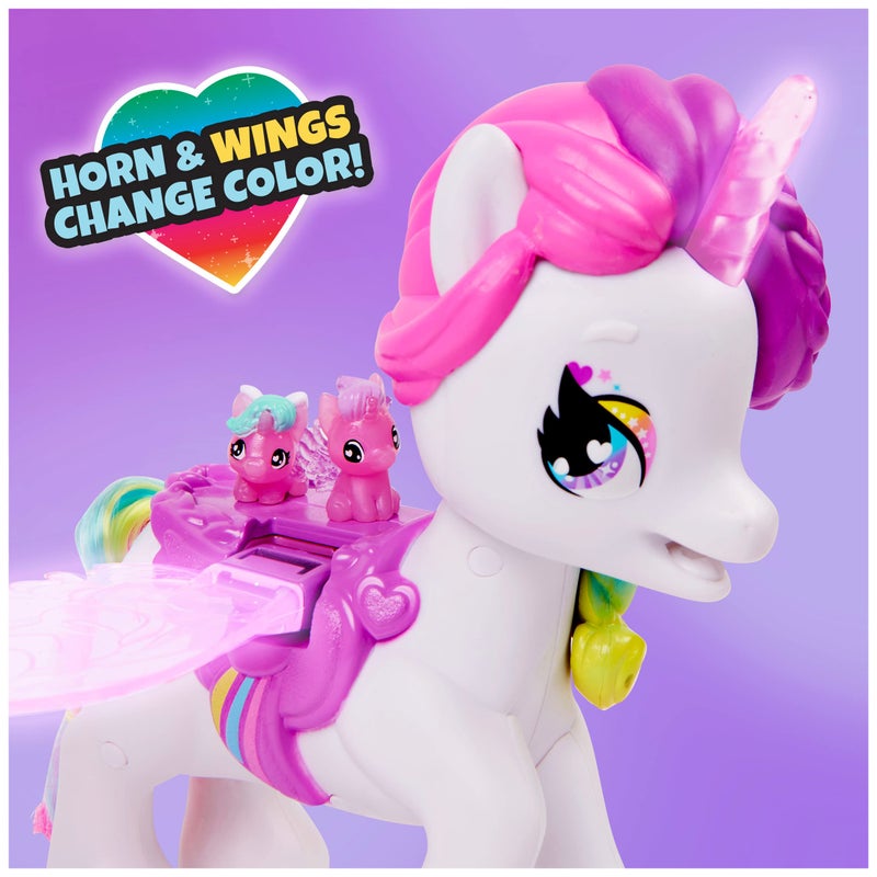 Hatchimals CollEGGtibles, Hatchicorn Unicorn Toy with Flapping Wings, Over 60 Lights & Sounds, 2 Exclusive Babies, Kids Toys for Girls Ages 5 and up - Image 3