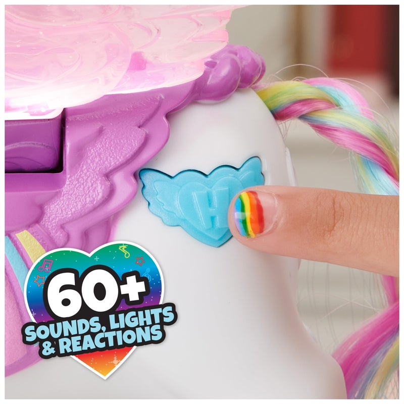 Hatchimals CollEGGtibles, Hatchicorn Unicorn Toy with Flapping Wings, Over 60 Lights & Sounds, 2 Exclusive Babies, Kids Toys for Girls Ages 5 and up - Image 5