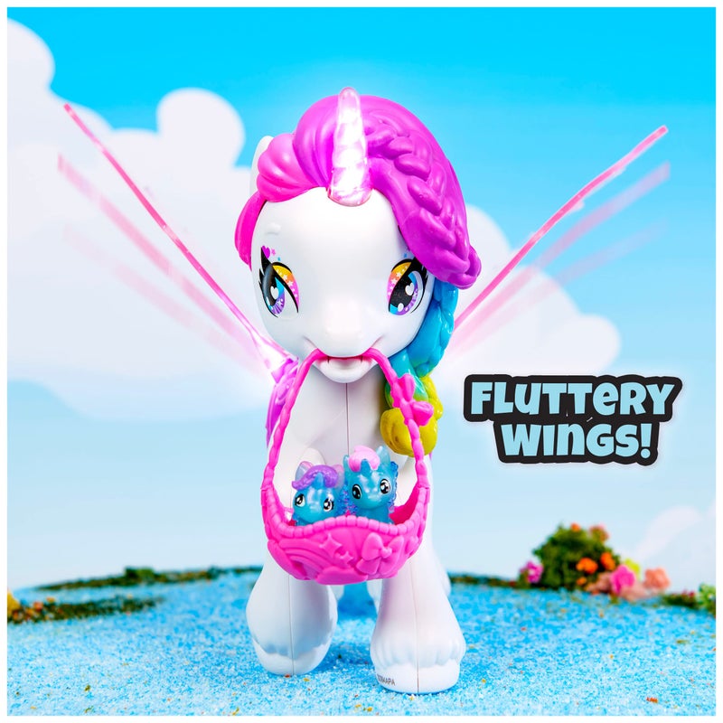 Hatchimals CollEGGtibles, Hatchicorn Unicorn Toy with Flapping Wings, Over 60 Lights & Sounds, 2 Exclusive Babies, Kids Toys for Girls Ages 5 and up - Image 4