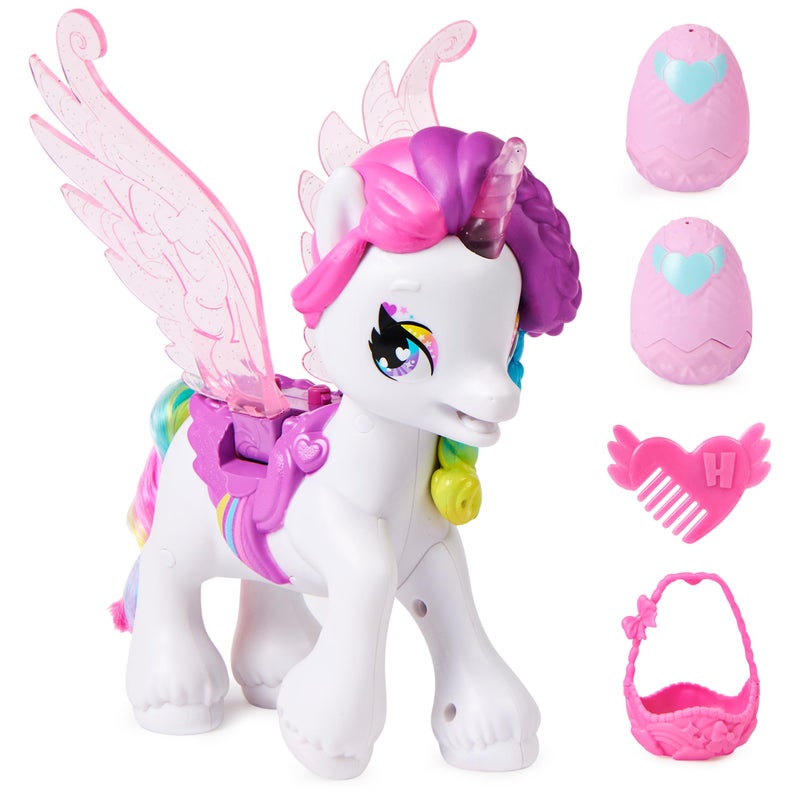 Hatchimals CollEGGtibles, Hatchicorn Unicorn Toy with Flapping Wings, Over 60 Lights & Sounds, 2 Exclusive Babies, Kids Toys for Girls Ages 5 and up - Image 1