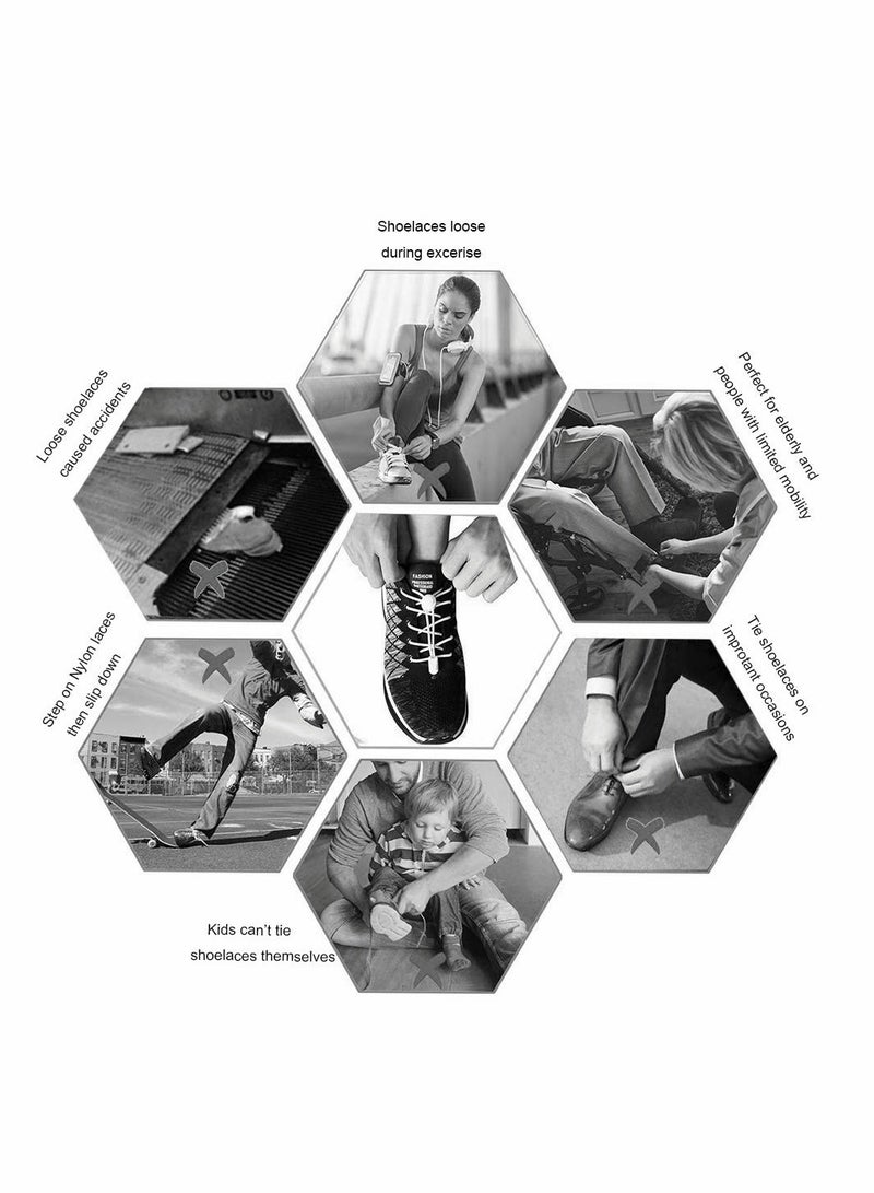 No Tie Elastic Shoelaces for Adults and Kids, Universal Fit for All Shoes - Image 3