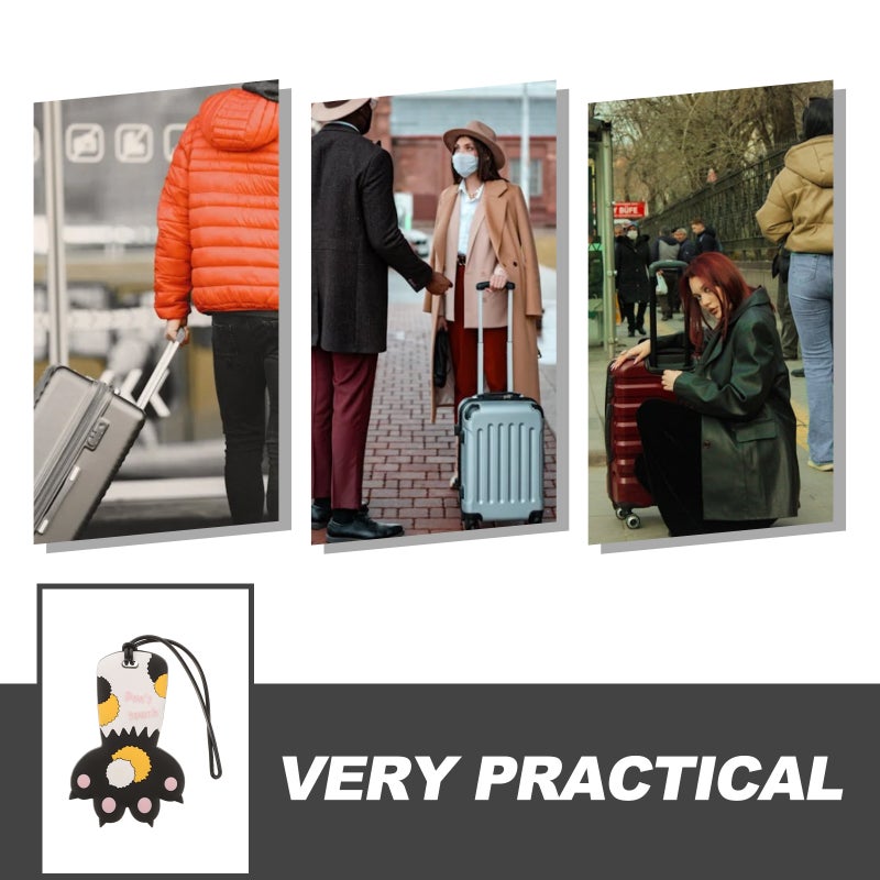 Cute Cat Paw Luggage - Funny Suitcase Label Baggage Identifiers Name Id Kids Backpack Tags Baggage Identifiers For Suitcases Bags - Image 3