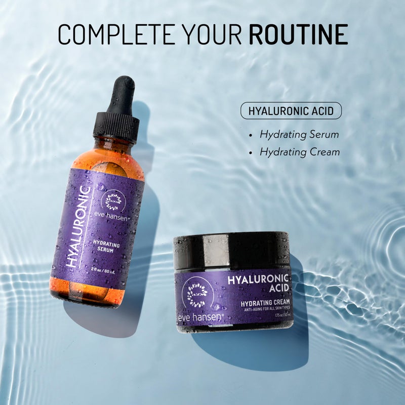 Eve Hansen Hyaluronic Acid Serum for Face | Hydrating Serum with Vitamin C & E | Anti-Aging Facial Moisturizer for Plumping & Wrinkle Care | Vegan & Cruelty-Free | 2 oz - Image 5