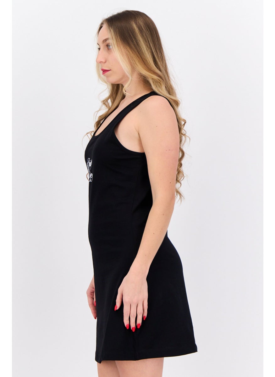 Juicy Couture Women Graphic Print Mini Dress, Black  - Image 2