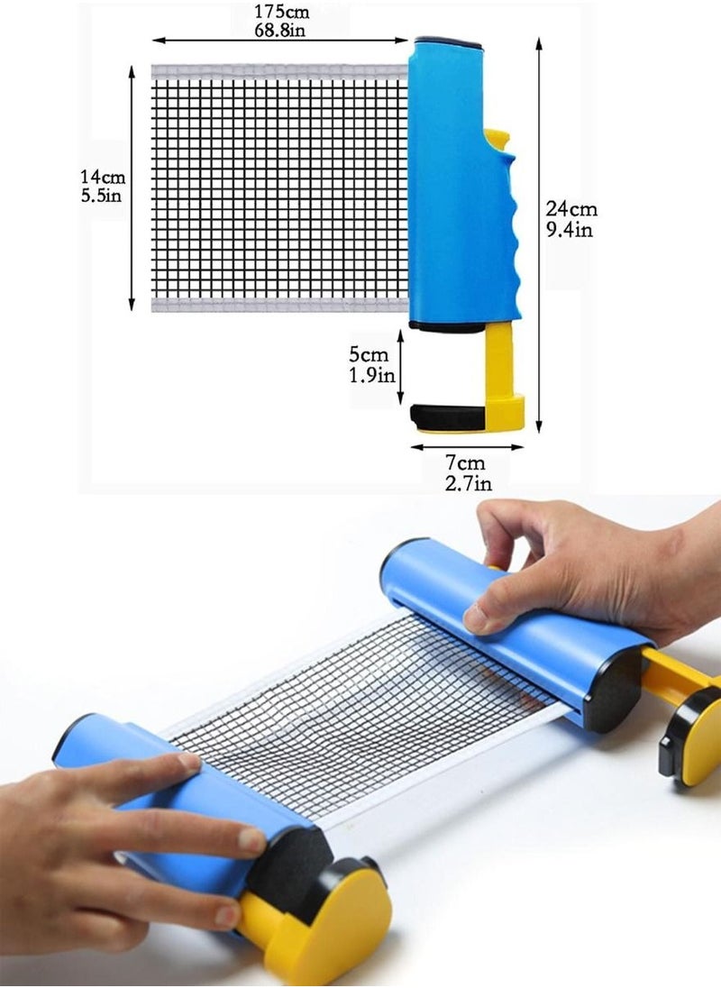 Generic - Premium Retractable Table Tennis Net, Portable Ping Pong Net And Post 1.75M, Perfect for All Ping Pong Tables, Office Desk, Home Kitchen, Dining Table, Fits Any Tables, Easy To Install - Image 1
