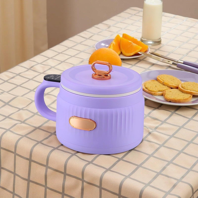 1.6L Mini Electric Hot Pot With LCD For Ramen Non Stick Pot Compact Multi Cooker For Dorm Office Travel Auto Off 220V - Image 4