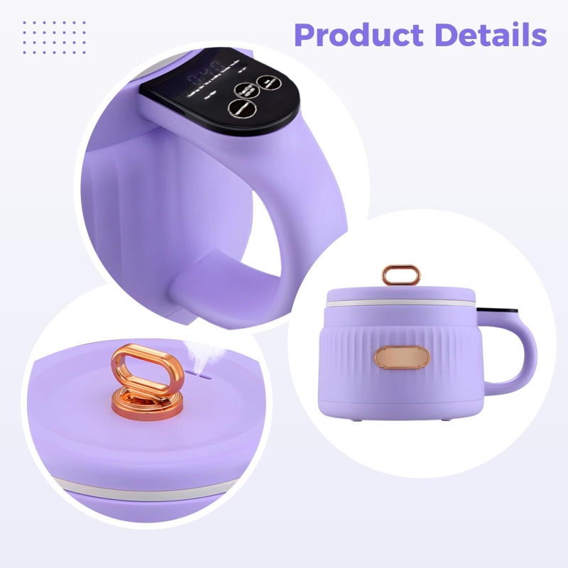 1.6L Mini Electric Hot Pot With LCD For Ramen Non Stick Pot Compact Multi Cooker For Dorm Office Travel Auto Off 220V - Image 3