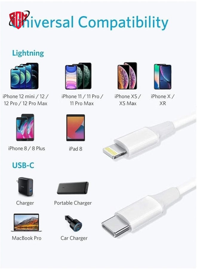 BGM - 20W Fast Charging Compaible For iphone 12 mini/12/12 Pro/13/13 pro/13 promax/13mini,Type C to Lightning Cable[MFi Certified] USB C to Apple PD Cable Fast Charger, iPad, - Image 1