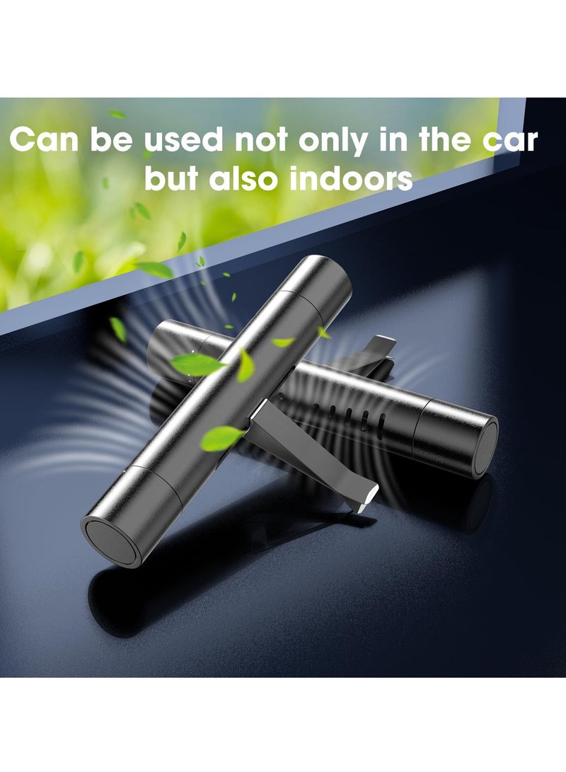 معطرات هواء السيارة، مجموعة مشابك معطرات السيارات مع 5 روائح زيوت عطرية و14 عصا لاعادة التعبئة، مشبك تهوية للسيارة للنساء والرجال، اكسسوارات تزيين عطور السيارات - Image 5