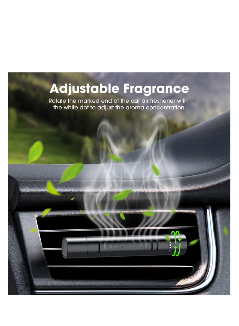 معطرات هواء السيارة، مجموعة مشابك معطرات السيارات مع 5 روائح زيوت عطرية و14 عصا لاعادة التعبئة، مشبك تهوية للسيارة للنساء والرجال، اكسسوارات تزيين عطور السيارات - Image 4