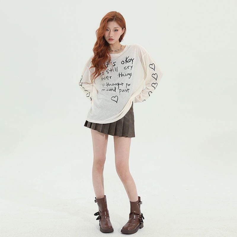 2024 American Style Retro Loose Printed Sunscreen Long-Sleeved T-Shirt Women'S Thin Slimming Air Conditioning Blouse - Image 4