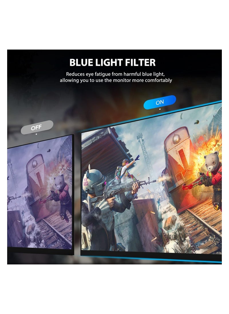 Ahuamty - 27" Curved Monitor, Full HD(2560 * 1440P) 165Hz High Refresh Rate Professional Gaming Computer Monitor,3Sides Frameless,Flicker-less,Blue Light Filter,for Office&Gaming(DP,HDMI) Black - Image 1
