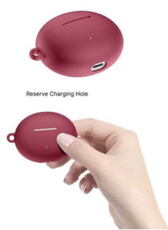 YOMNA Protective Case for Huawei Freebuds 5i Silicone Cover Shockproof Earphone Case Soft Thin Anti Slip Earbud (Maroon)  - Image 5