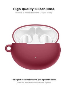 YOMNA Protective Case for Huawei Freebuds 5i Silicone Cover Shockproof Earphone Case Soft Thin Anti Slip Earbud (Maroon)  - Image 3