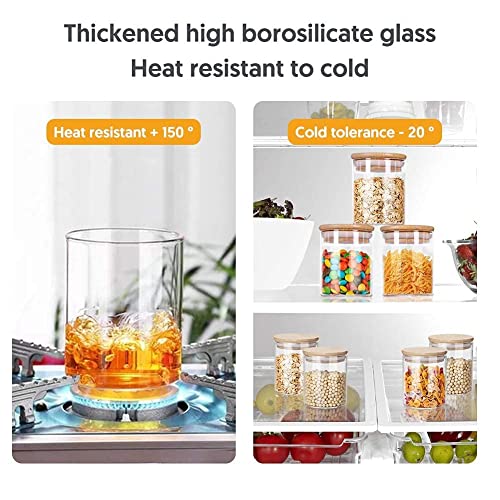 SILIVO Glass Containers For Kitchen Set of 12 Kitchen Glass Containers With Wooden Lid | Airtight Glass Jars For Storage | Kitchen Container Set Glass | Spice Jars, Masala Box | 220Ml Each,Clear - Image 5