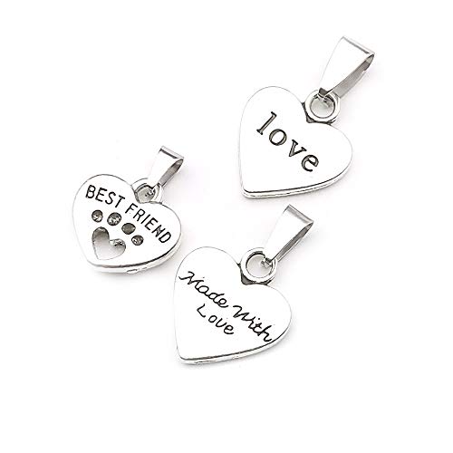 WOCRAFT 300pcs Mixed Stainless Steel Pinch Clip Clasp Bail Finish Necklace Clasps Pendant Clasps Claw Bail Pendant Clasps Pinch Clip Clasp Bail for Necklace Dangle Charm Pendant Connector (M397) - Image 5