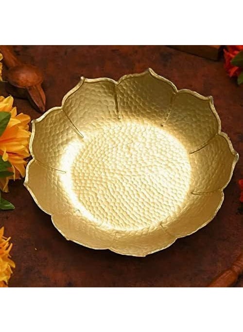 Webelkart Webelkart Premium Decorative Iron Floral Urli Bowl for Floating Flowers and Tea-Light Candles for Home (Designs-3)  - Image 2