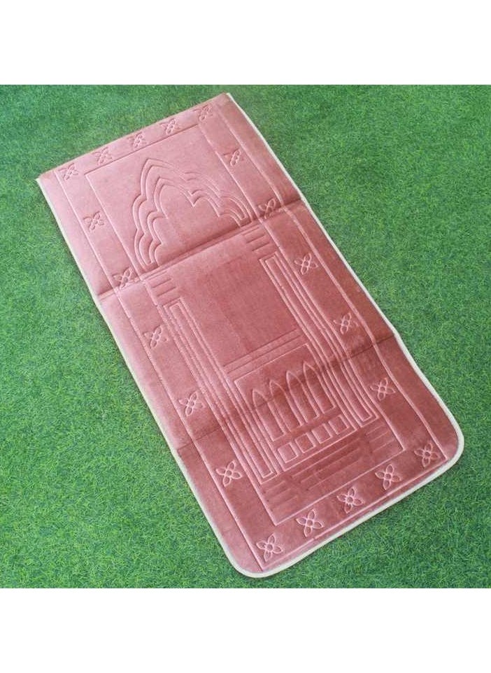 Generic - Set of 2pc Foldable Prayer Mat with Back Support Thick Padded for Extra Comfort & Tote Bag for Easy Travel-Perfect for Jumah, Ramadan, Hajj  any two random colours - Image 1