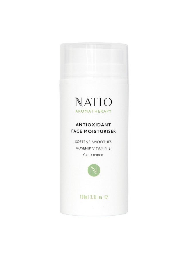 ناتيو مرطب الوجه المضاد للأكسدة من ناشيو أستراليا، 3.3 أونصة - كريم وجه مضاد للشيخوخة - خلاصة ثمر الورد وفيتامين هـ - لوشن للوجه لجميع أنواع البشرة - Image 1
