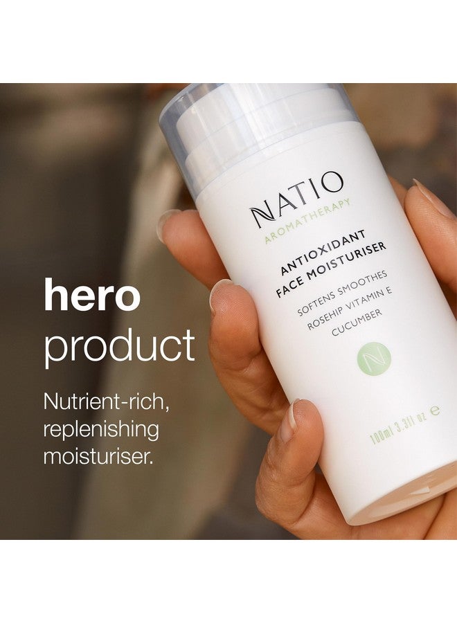 ناتيو مرطب الوجه المضاد للأكسدة من ناشيو أستراليا، 3.3 أونصة - كريم وجه مضاد للشيخوخة - خلاصة ثمر الورد وفيتامين هـ - لوشن للوجه لجميع أنواع البشرة - Image 2
