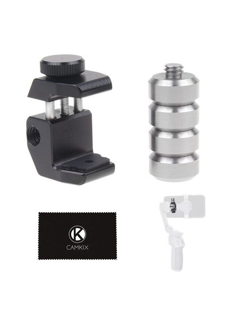 Camkix Smartphone Gimbal Counterweight Set - 1X Counterbalance Clip Mount, 4X Stabilizer Screws - Compatible with DJI Osmo Mobile 1/2, Zhiyun Smooth 4, Zhiyun Smooth Q, Feiyu Vimble 2, Evo Shift