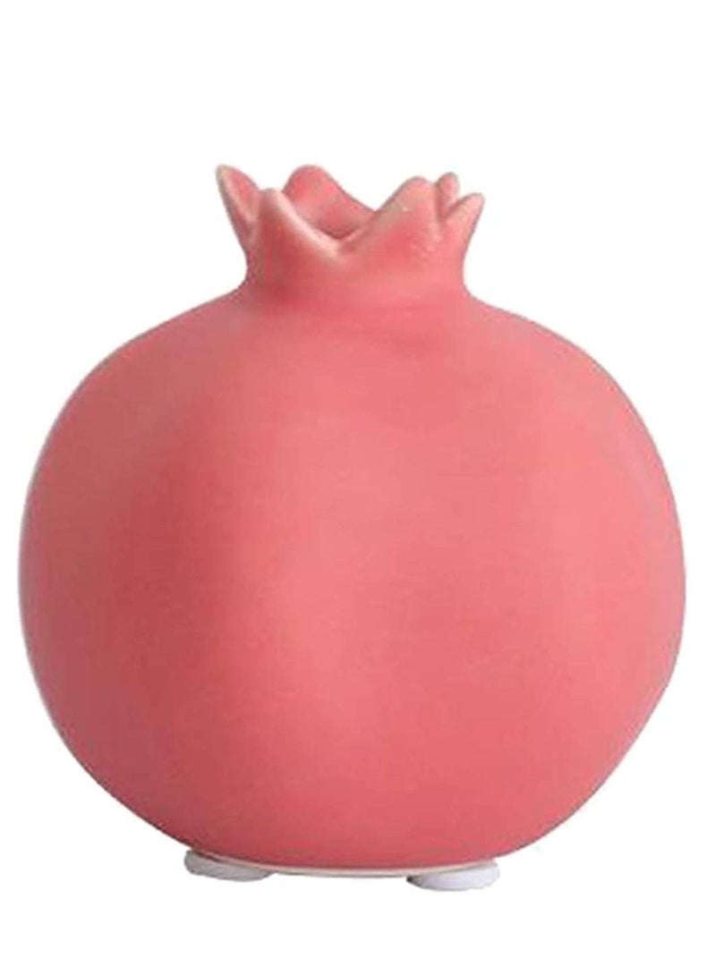 Y&D Chinese Classic Ceramics Vases Simulation Pomegranate Flower Insert Dried Floral Desktop Porcelain Vase Vintage Home Decor for Friends and Family Wedding, Bridal Shower - S Red
