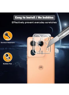 OCTOBER العبوة تتضمن ثلاث قطع: واقي كاميرا من الزجاج المقوى لجهاز Motorola Moto Edge 50 Ultra، وواقي عدسة زجاجي واحد متكامل بدقة عالية ومقاوم للخدش لجهاز Motorola Moto Edge 50 Ultra.  - Image 3