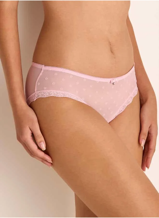 FAV Floral Lace Detail Briefs with Elasticated Waistband