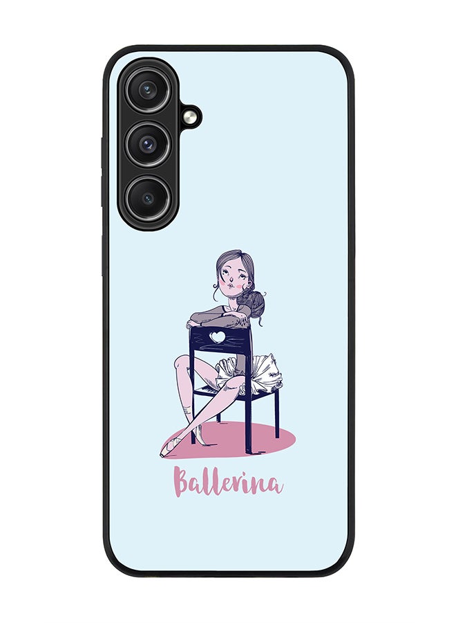 Stylizedd Rugged Black Edge case for Samsung Galaxy S23 FE, Custom Slim fit Flexible Anti Drop Thin Phone Case Cover - Ballerina - Image 1