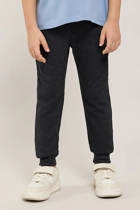 R&b Textured Joggers With Drawstring Waist