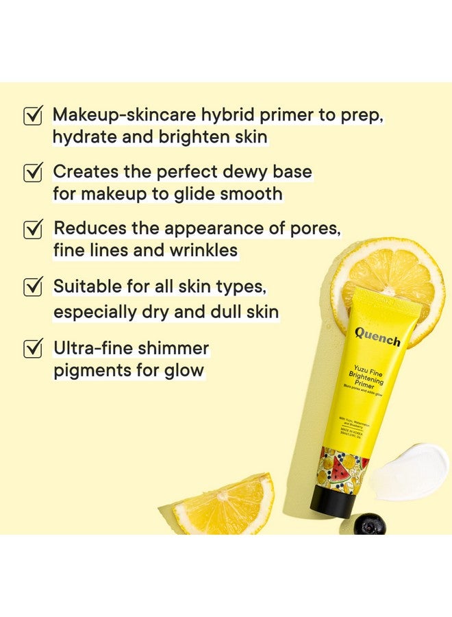 QUENCH BOTANICS Quench Vitamin C Brightening Primer with Ultra Fine Shimmer Pigment | Gives Brighter, Dewy Complexion | Lightweight & Non-Sticky | Made in Korea (30ml)  - Image 4