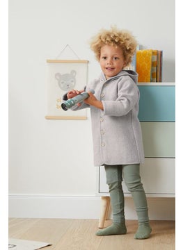 Tchibo Toddler Unisexs Walk Milled Jacket, Light Grey  - Image 1