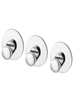 TV Hook self adhesive chrome plated 3 pack  - Image 2