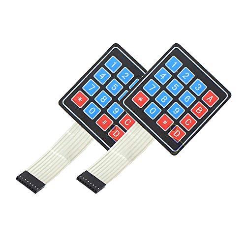 DEVMO 2PCS 4 x 4 Matrix Array 16 Key Membrane Switch Keypad Keyboard Compatible with Ar-duino/AVR/PIC - Image 4