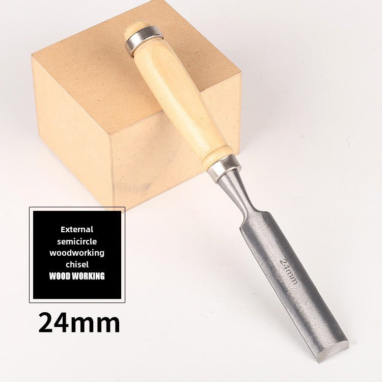Factory Direct semi-circular chisel carving knife 4-piece semi-circular woodworking chisel wholesale wooden handle chisel carving(Semicircle outer Blade 4 pieces suit) - Image 4